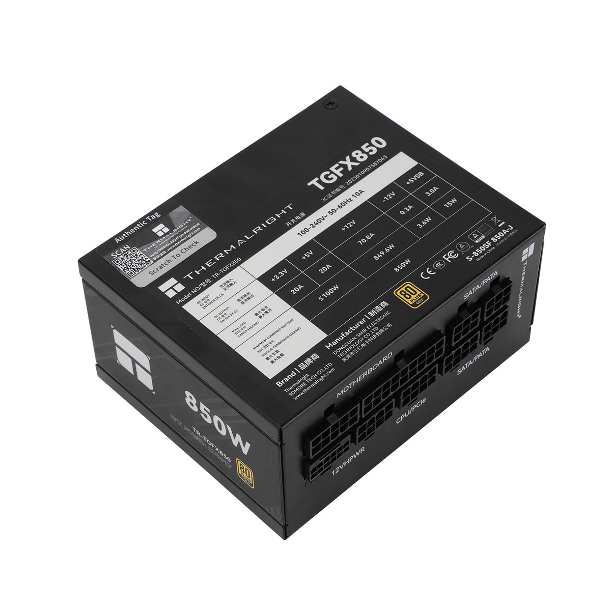 Thermalright TR-TGFX 850 850W 80 Plus Gold Fully Modular SFX