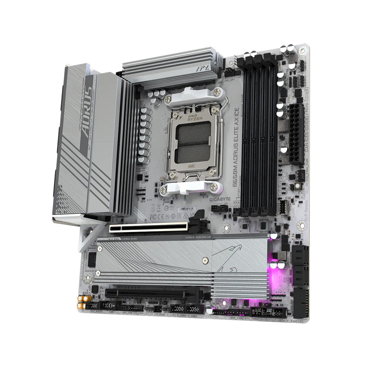 Gigabyte B650M AORUS ELITE AX ICE mATX Gaming Motherboard