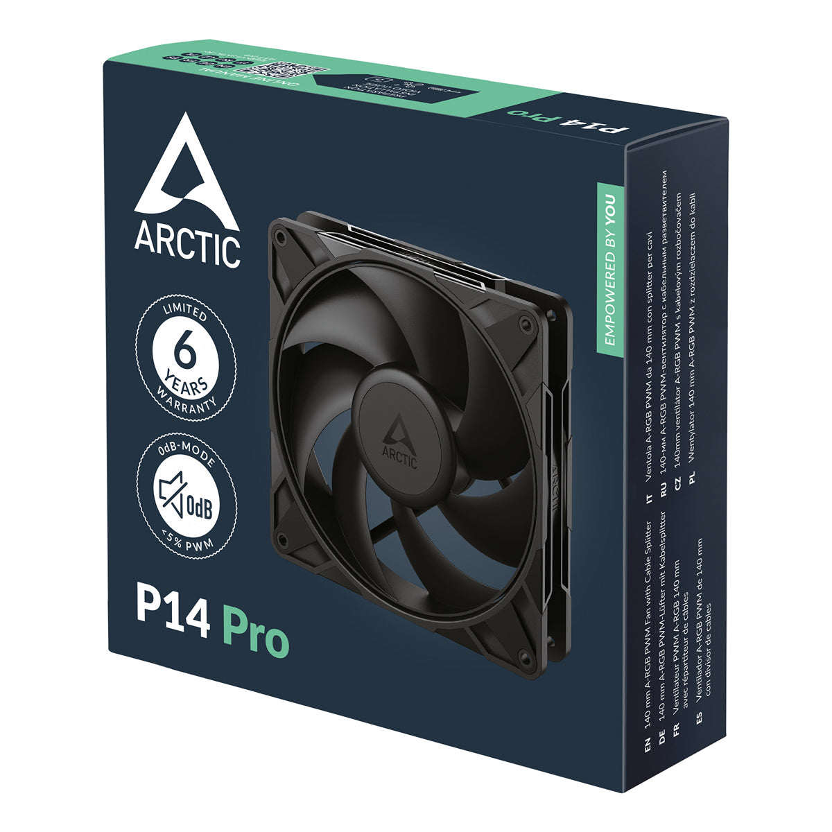 Arctic P14 PRO 140mm Premium Cooling Fan - Black