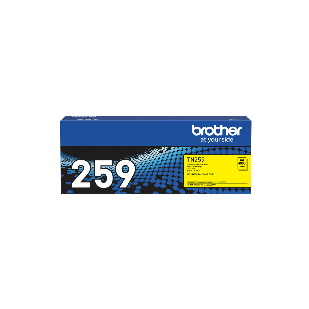 Brother TN259Y Yellow Toner for HL-L8240CDW, MFC-L8390CDW Printers