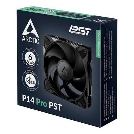 Arctic P14 PRO PST 140mm Premium Cooling Fan - Black