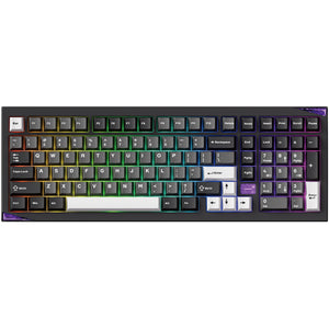 Akko Gem 02 VIA Black and Silver Compact 1800 Wireless Mechanical Keyboard -  Stellar Rose Switch