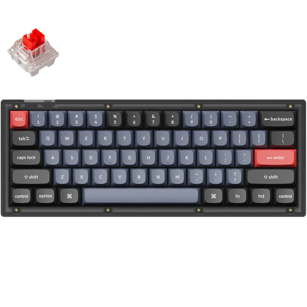 Keychron V4 60% RGB Frosted Black Mechanical Keyboard - K Pro Red Switch