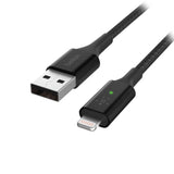 Belkin Smart LED USB-A To Lightning Cable 1.2m - Black