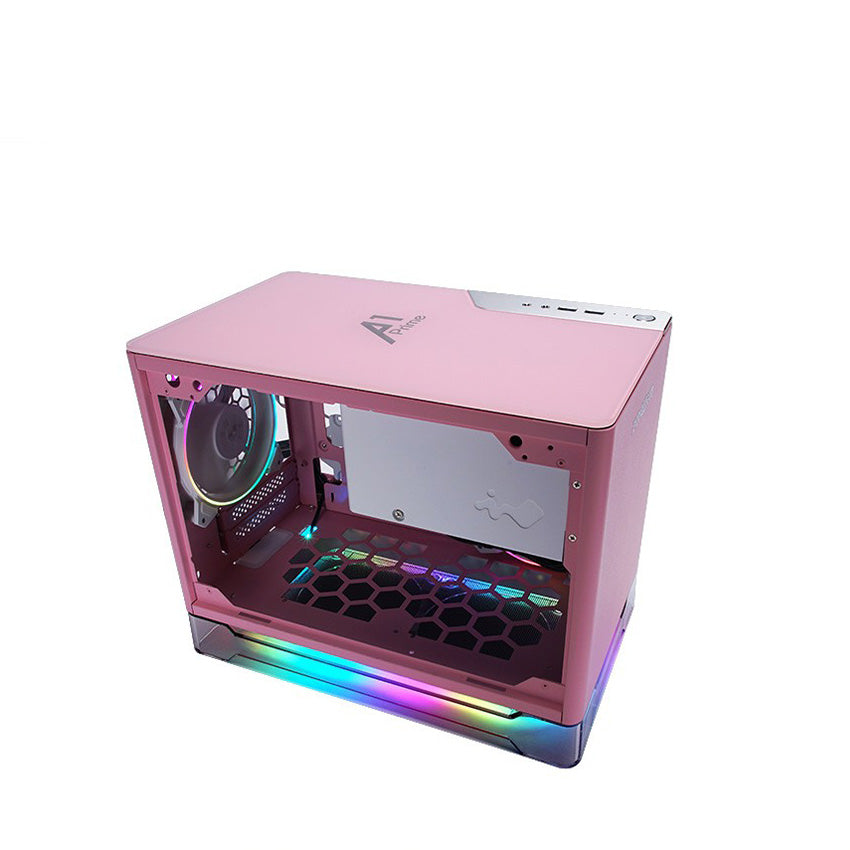 Inwin A1-Prime Mini ITX Case w/ P75F 750W PSU - Pink – Computer Lounge