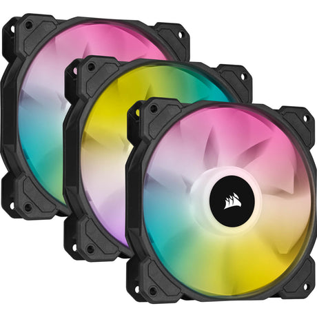 Corsair iCUE SP120 RGB ELITE Performance 120mm PWM Fan - Triple Pack with Lighting Node CORE