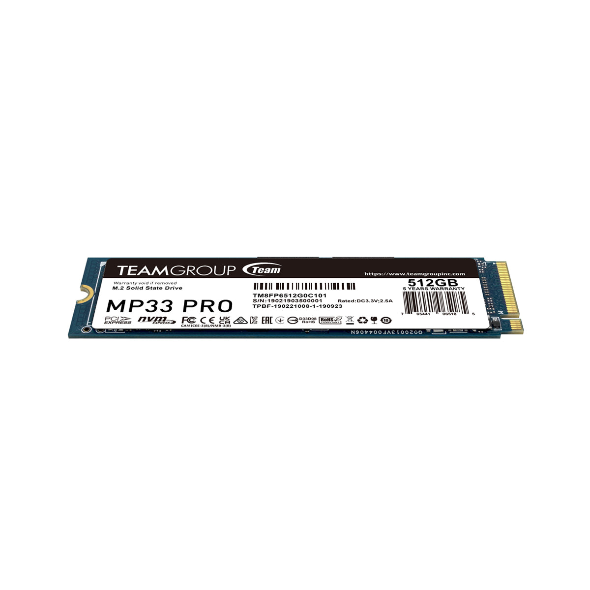 TeamGroup MP33 PRO 512G M.2 Gen3 NVMe SSD