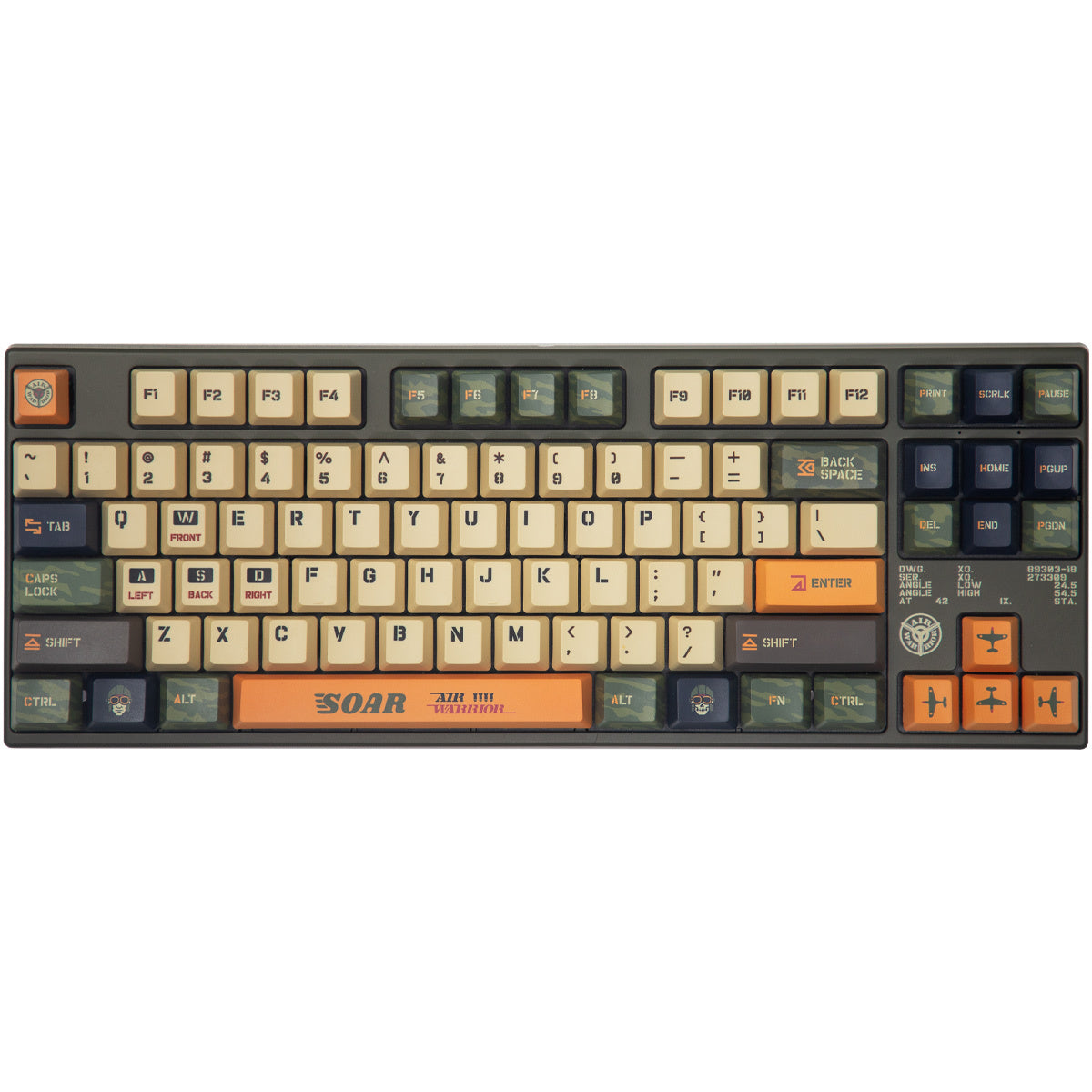 Varmilo Warrior Soar VEM87W TKL Mechanical Keyboard - EC Daisy V2 Linear Switch