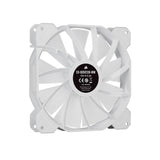 Corsair iCUE SP140 RGB ELITE White Performance 140mm PWM Fan - Dual Pack with Lighting Node