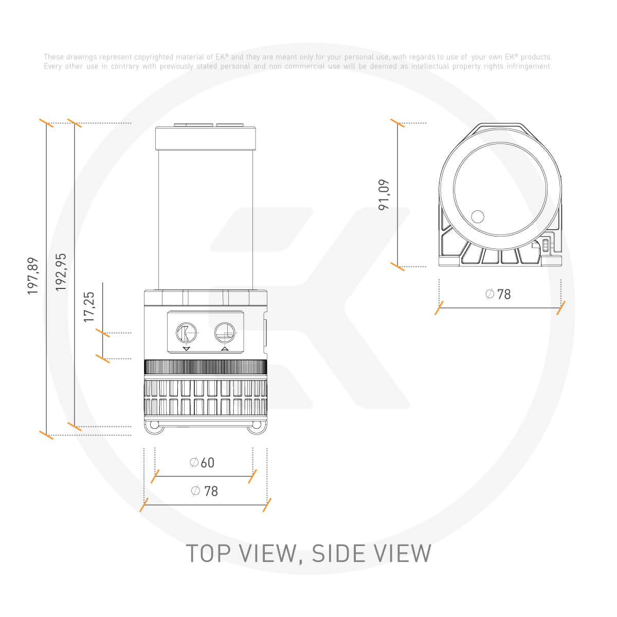 EKWB EK-Quantum Kinetic TBE 200 D5 PWM DRGB - Acetal