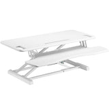 Brateck Gas-Spring Scissor Lift Desktop Sit-Stand Workstation - Height Adjustable 110-505mm - White