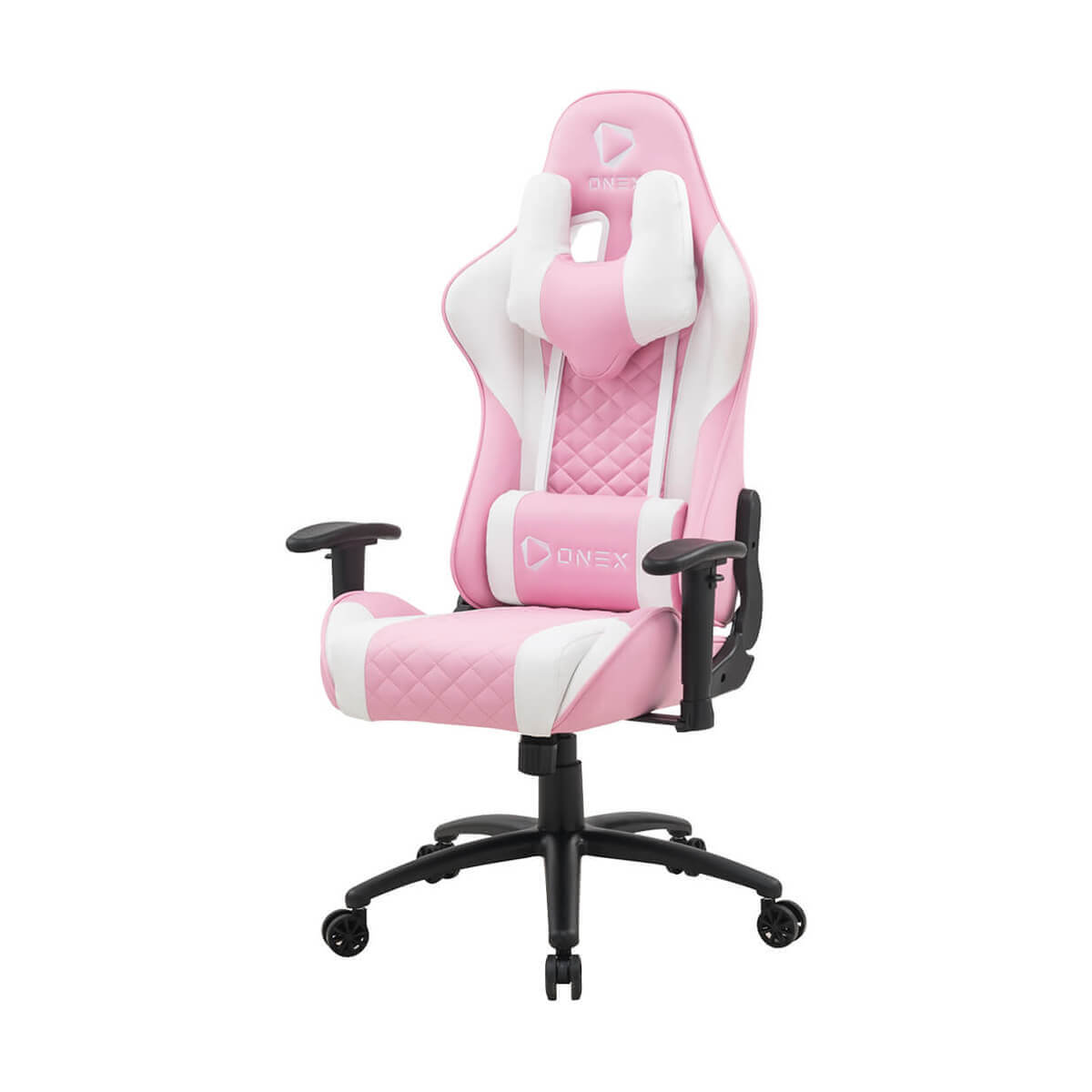Alfordson Gaming Pink White Gaming Chair Office Chair Onex Pink