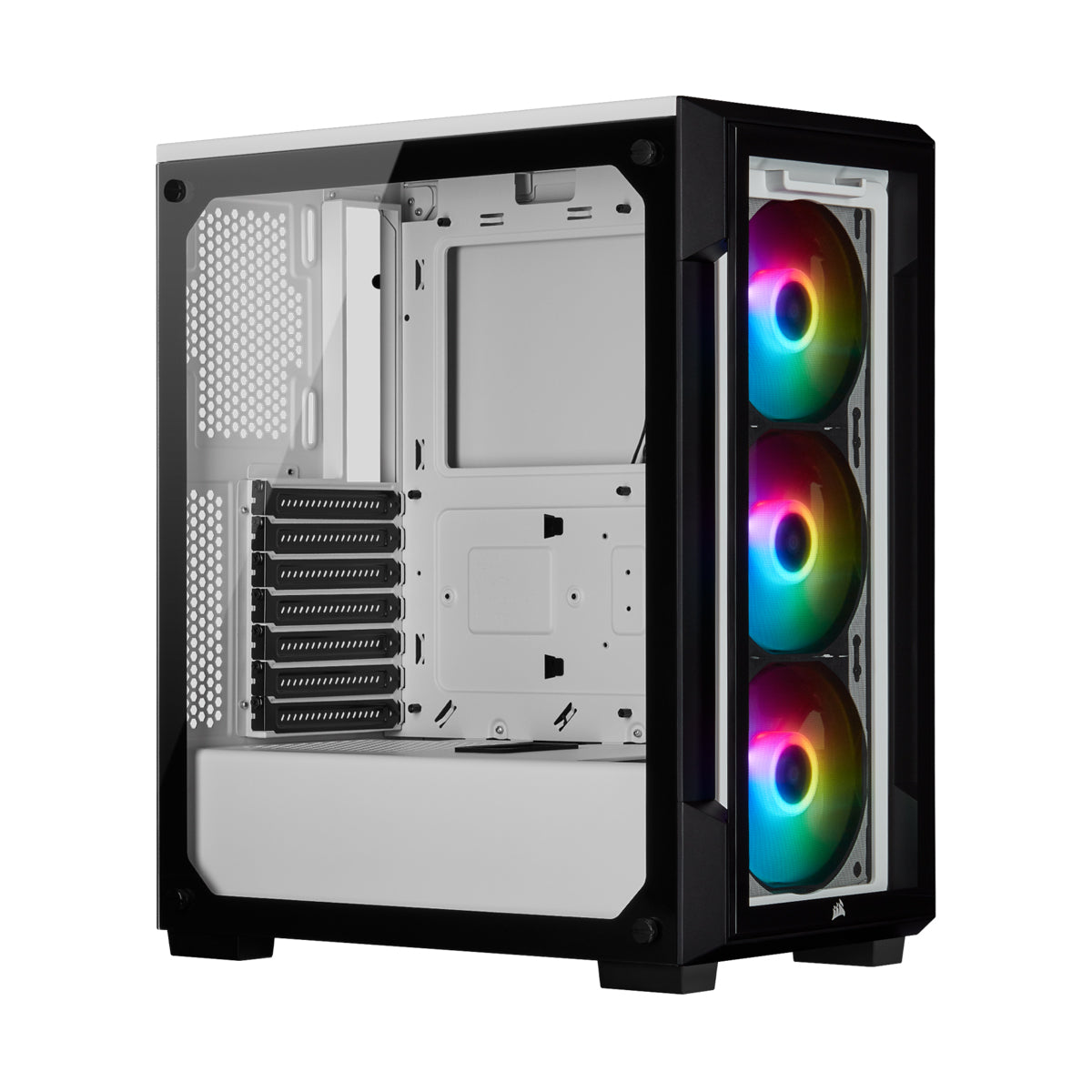 Corsair iCUE 220T RGB Tempered Glass Mid-Tower Case - White