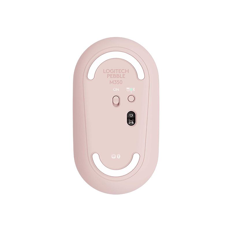 Logitech M350 Pebble USB Wireless/Bluetooth Mouse - Blush Rose