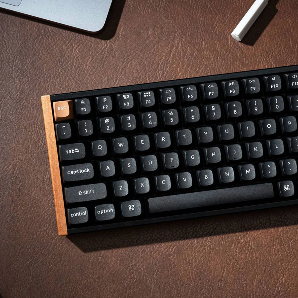 Keychron K2 HE 75% RGB Black/Wood Wireless Mechanical Keyboard - Nebula Switch