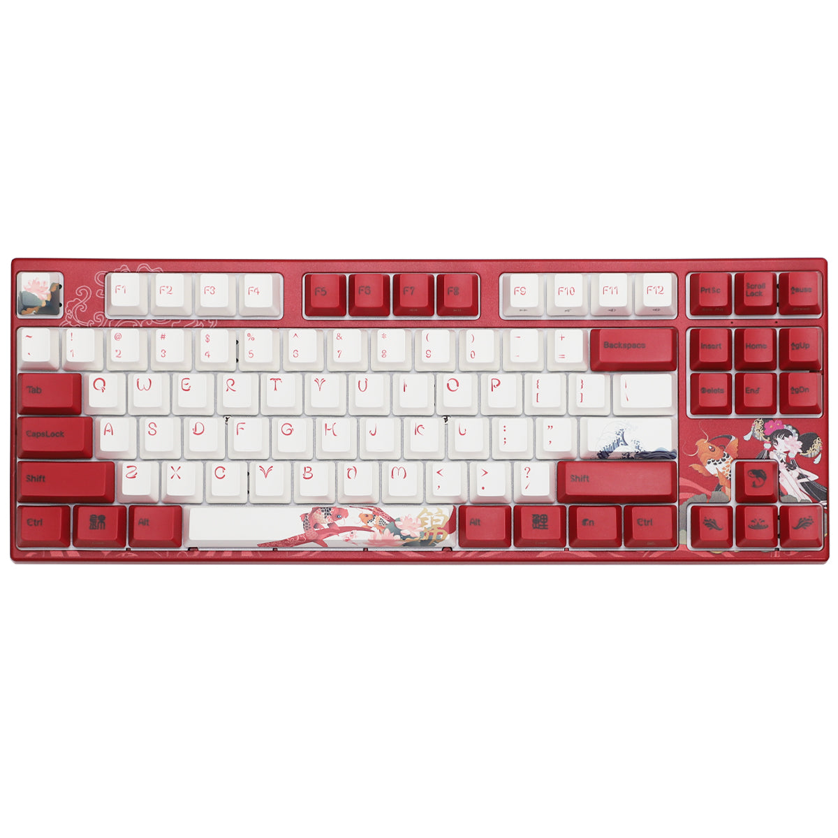 Varmilo VEM87 Koi TKL Mechanical Keyboard - EC Daisy V2 Linear Switch