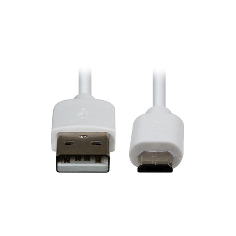 Dynamix USB 2.0 Micro-B Male to USB-A Male White Cable- 2M