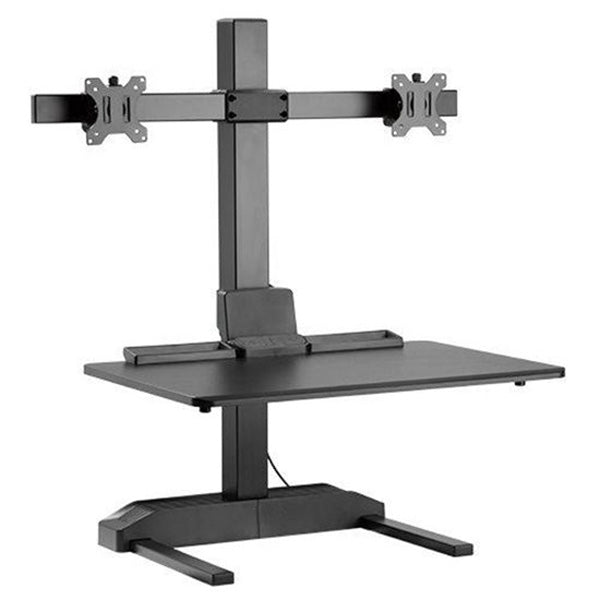 Brateck DWS19-T02 Electric Sit-Stand Desk Converter with Dual Monitor Mount