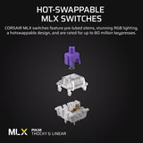 Corsair Vanguard LCD 96% Wired Mechanical Gaming Keyboard Black & White - MLX Pulse Linear Switches