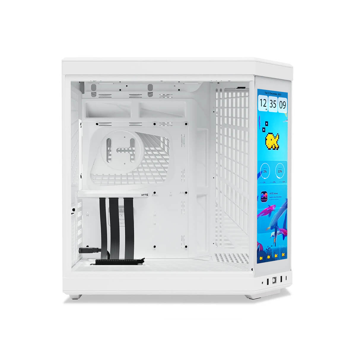 HYTE Y70 Touch Tempered Glass Full Tower Case Snow White