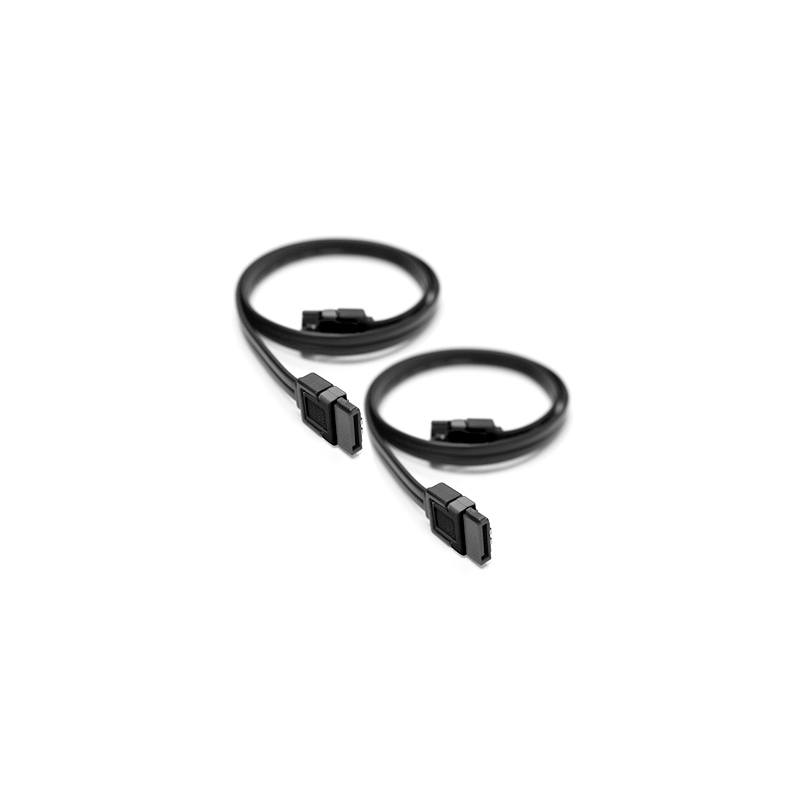 CL Straight SATA3 Cable 45cm Black (Pair)