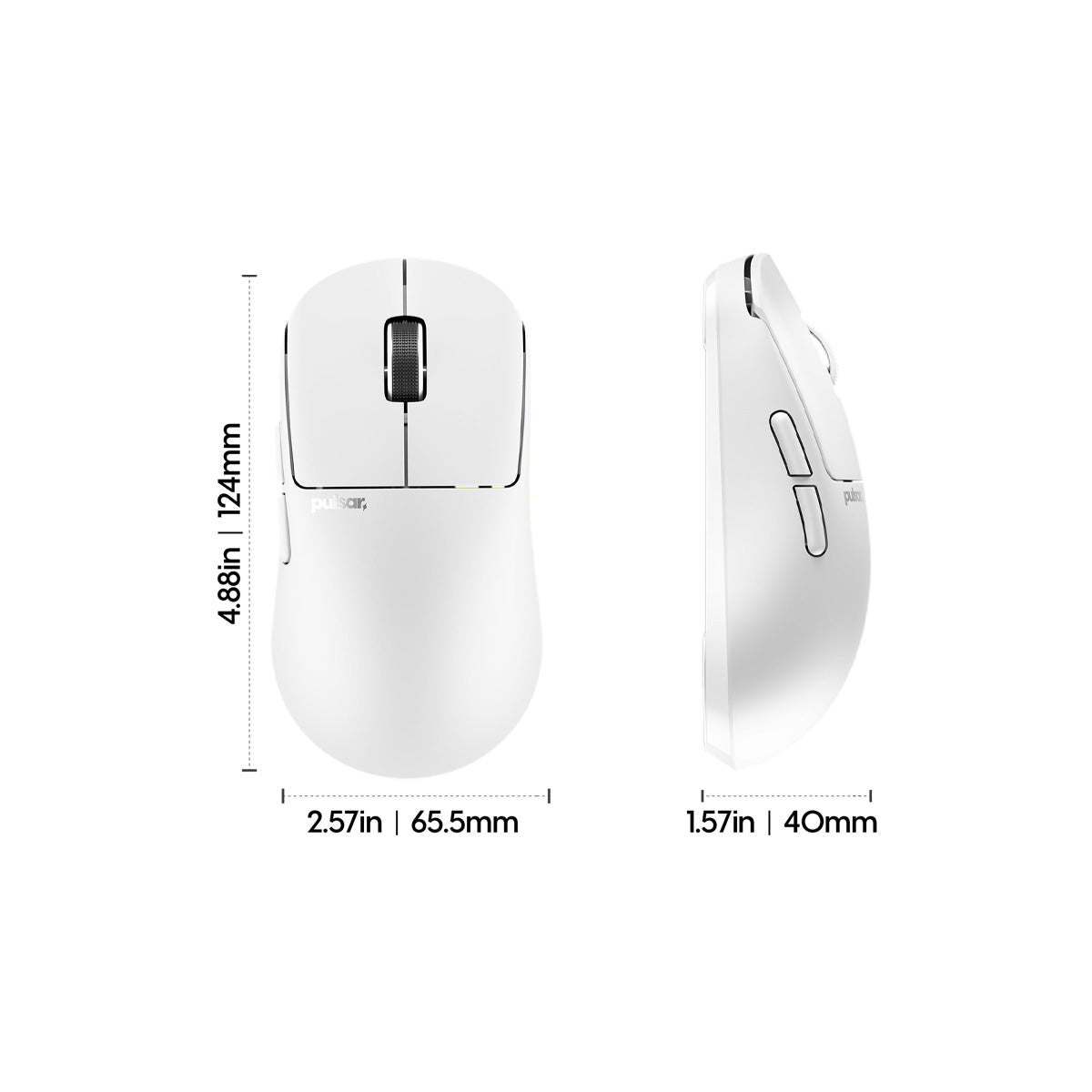 Pulsar X2N CrazyLight Medium Wireless Gaming Mouse -  Uyuni White