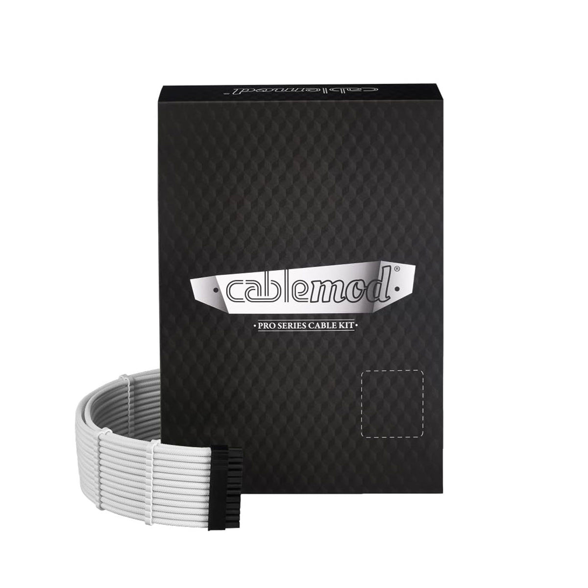 CableMod C-Series Pro ModMesh Sleeved 12VHPWR StealthSense Cable Kit Type 4 Black Label RMx/RMi - White
