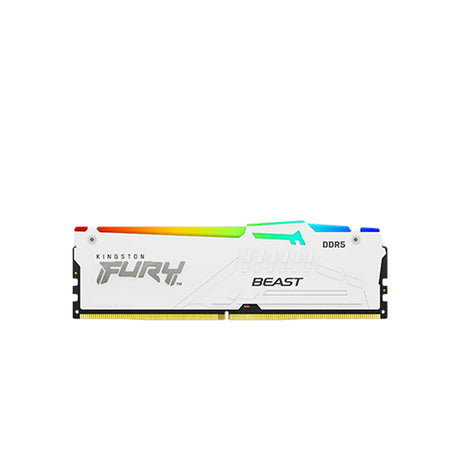 Kingston FURY Beast RGB 32GB (2x16GB) DDR5-6000 CL30 Memory - White (KF560C30BWEAK2-32)