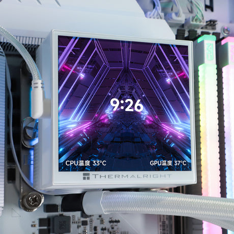 Thermalright Hyper Vision 360 UB ARGB White 360mm LCD AIO CPU Liquid Cooler