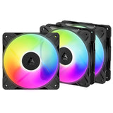 Arctic P12 PRO Reverse A-RGB 120mm Premium Cooling Fan Black - 3 Pack