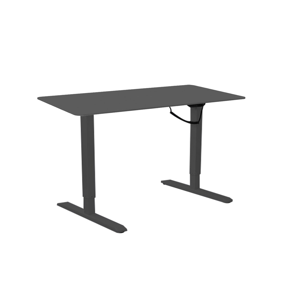 Lumi Premium Electric Sit-Stand Desk + 1200X600mm Wood Table Top Black