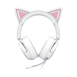 Razer Kraken Kitty V3 X Wired Gaming Headset with Kitty Ears - White