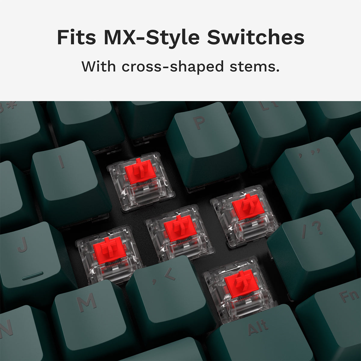 Glorious GPBT Basics Keycaps - Totem Green
