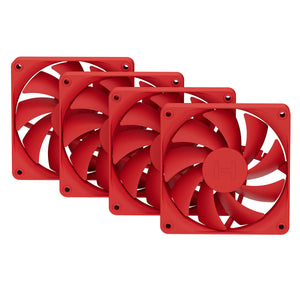 Hyte FA12 120mm PWM Fan 4 Pack - Wild Cherry