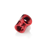 Bitspower T-Block With Triple Fitting - Deep Blood Red