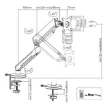 Lumi LDT54-C012U Single Monitor RGB Gaming Arm