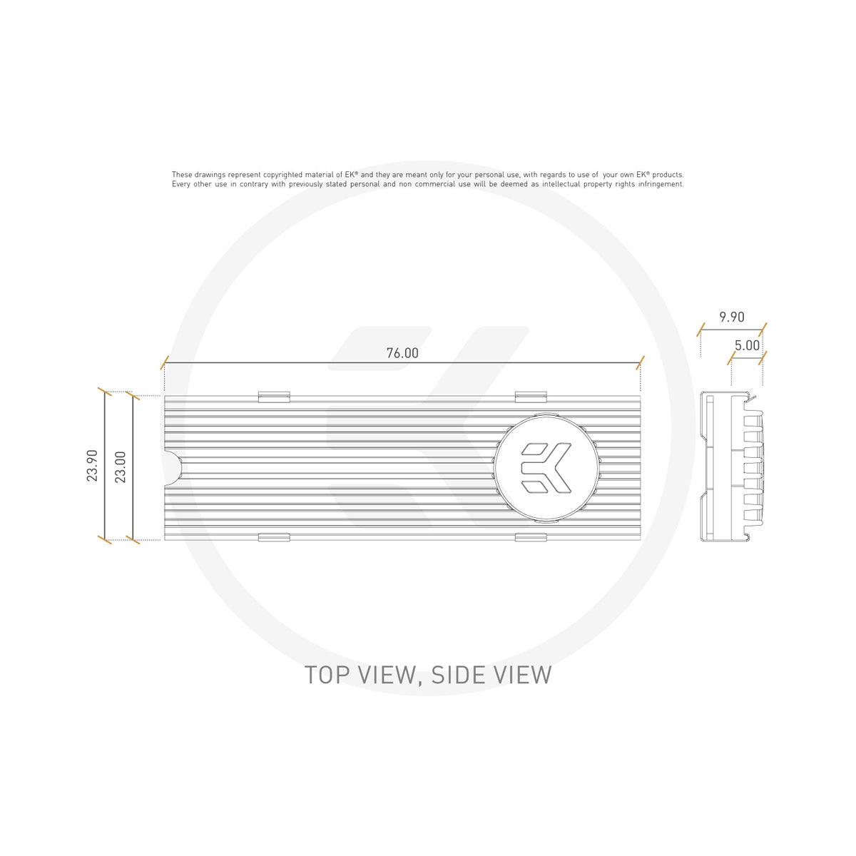 EKWB EK-M.2 NVMe Heatsink - Black