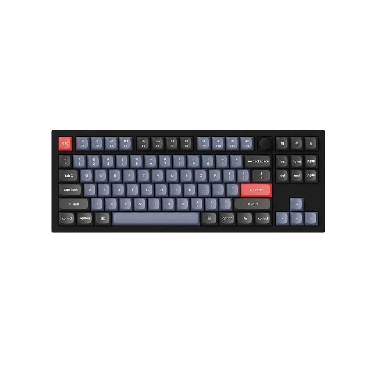 Keychron Q3 TKL RGB Carbon Black Mechanical Keyboard - G Pro Brown Switch