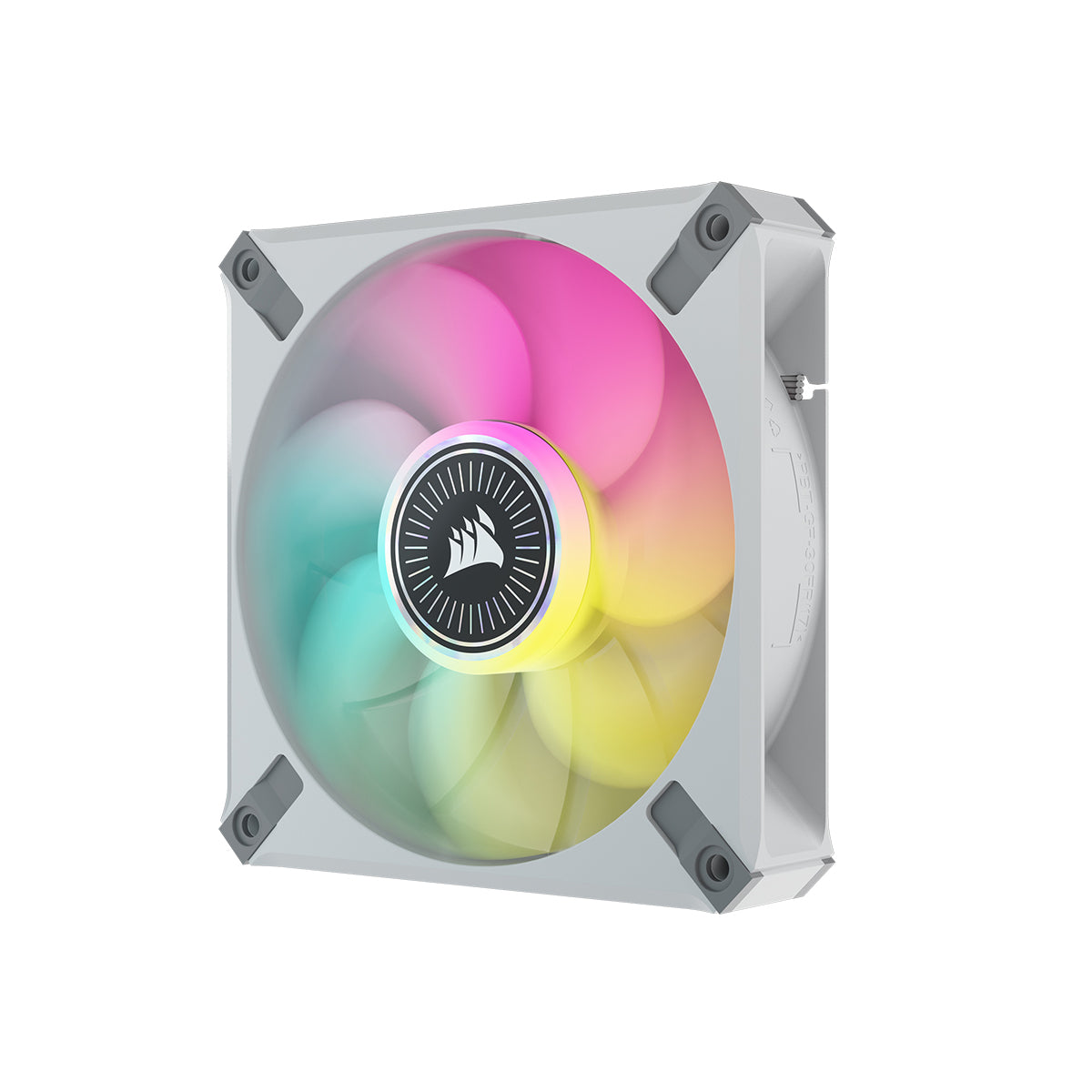 Corsair ML120 RGB ELITE WHITE 120mm Magnetic Levitation RGB Fan with AirGuide - Triple Pack with Lighting Node CORE