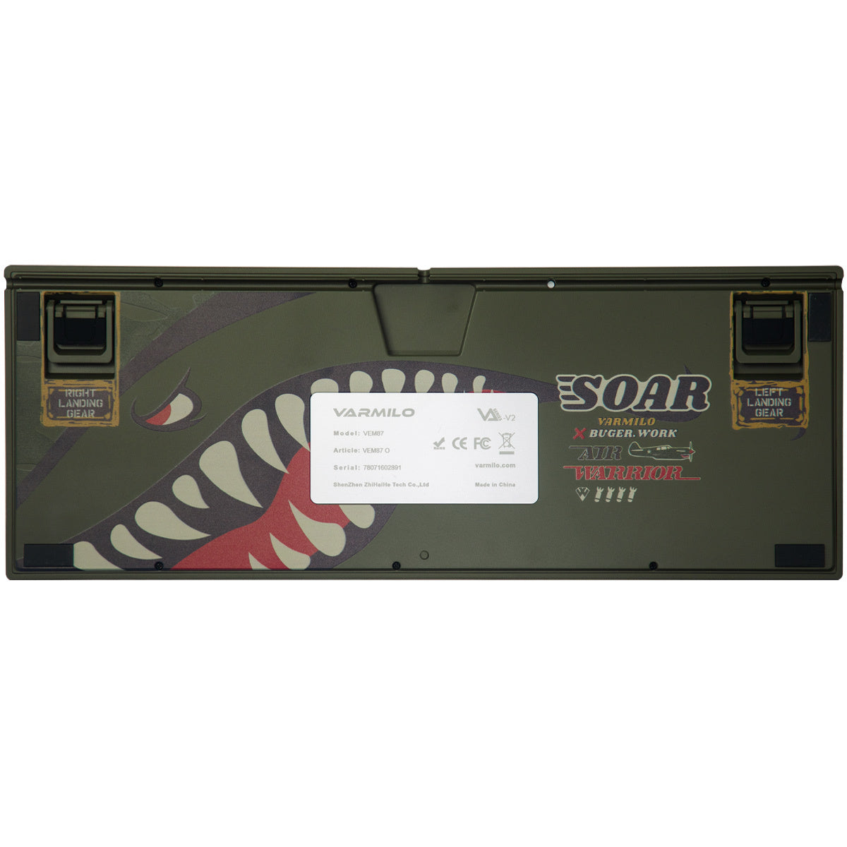 Varmilo VEM87W Warrior Soar TKL Mechanical Keyboard - EC Rose V2 Linear Switch