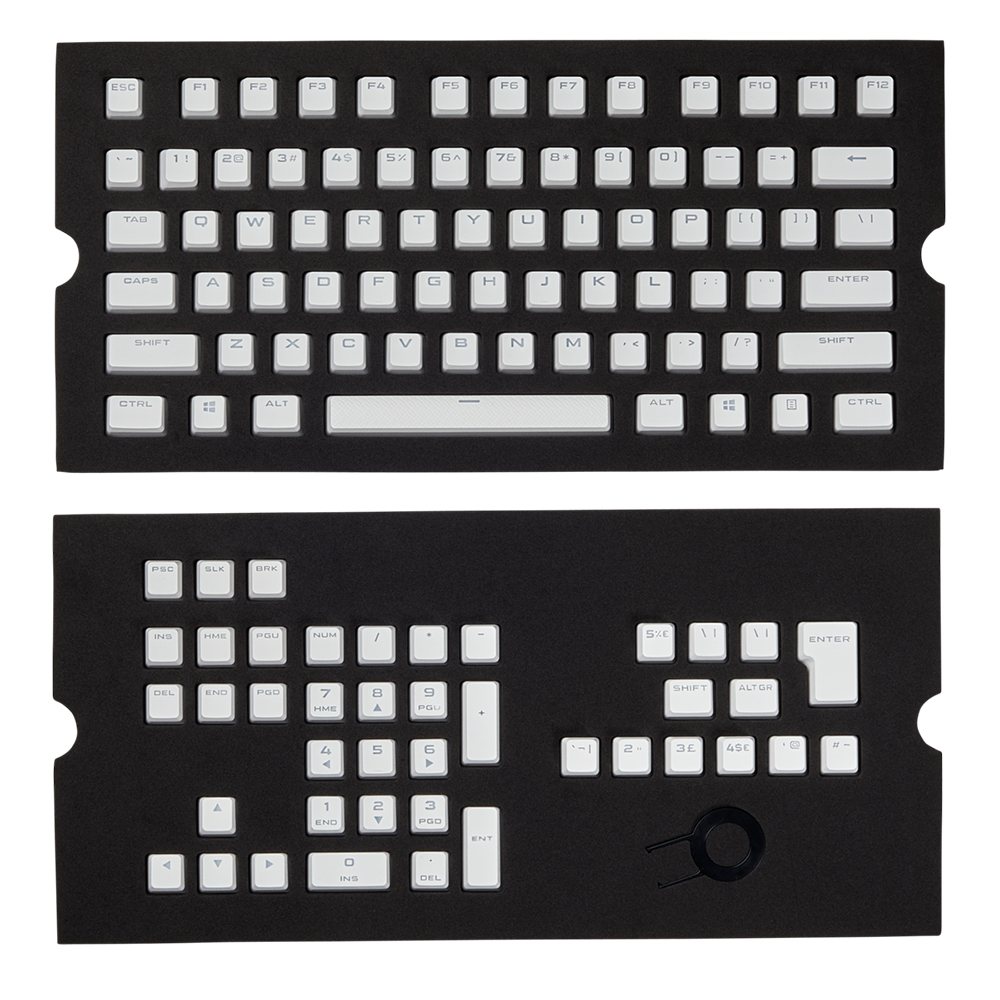 Corsair PBT Double Shot Keycaps - White