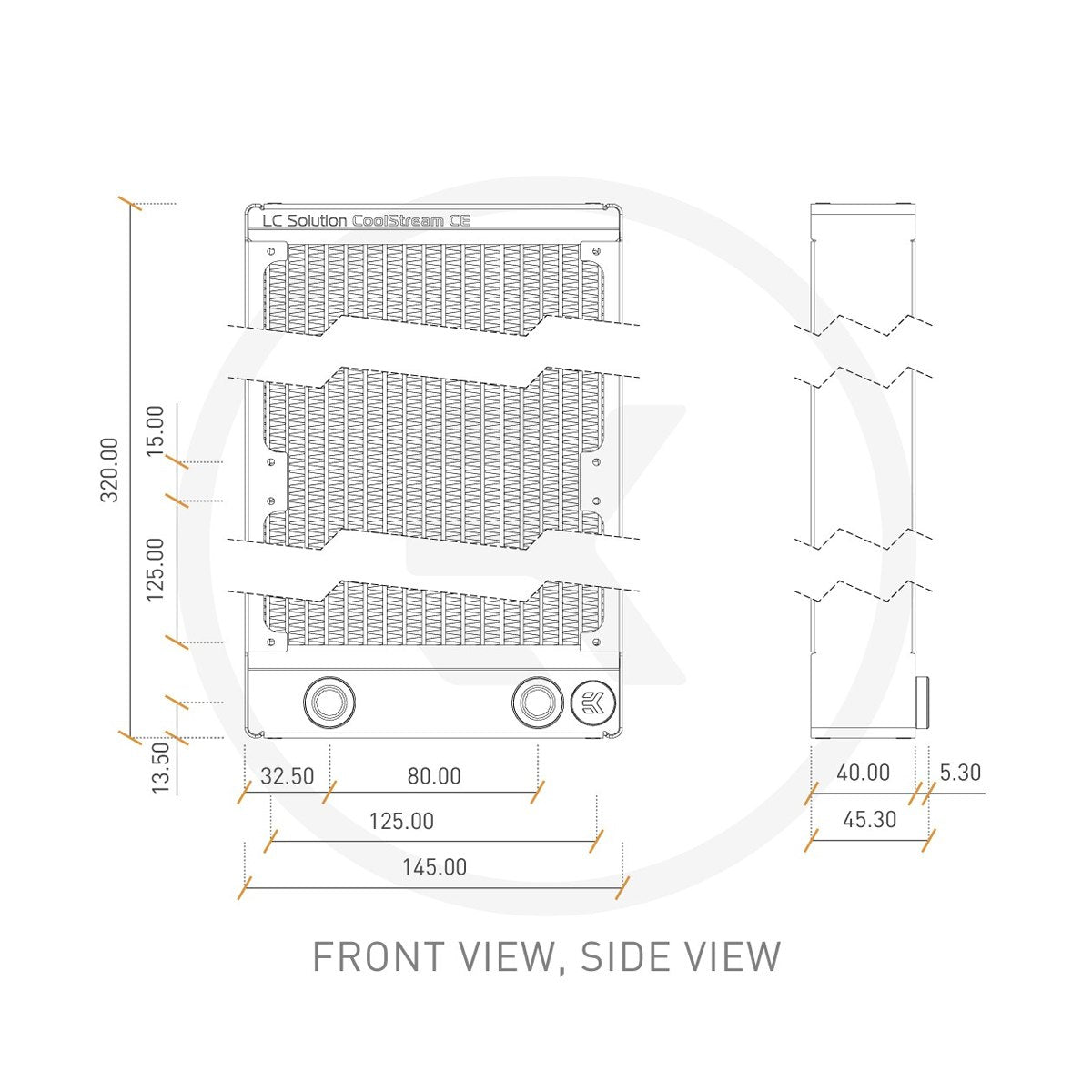 EKWB EK-CoolStream CE280 Double 45mm Thickness Radiators (3831109860373)