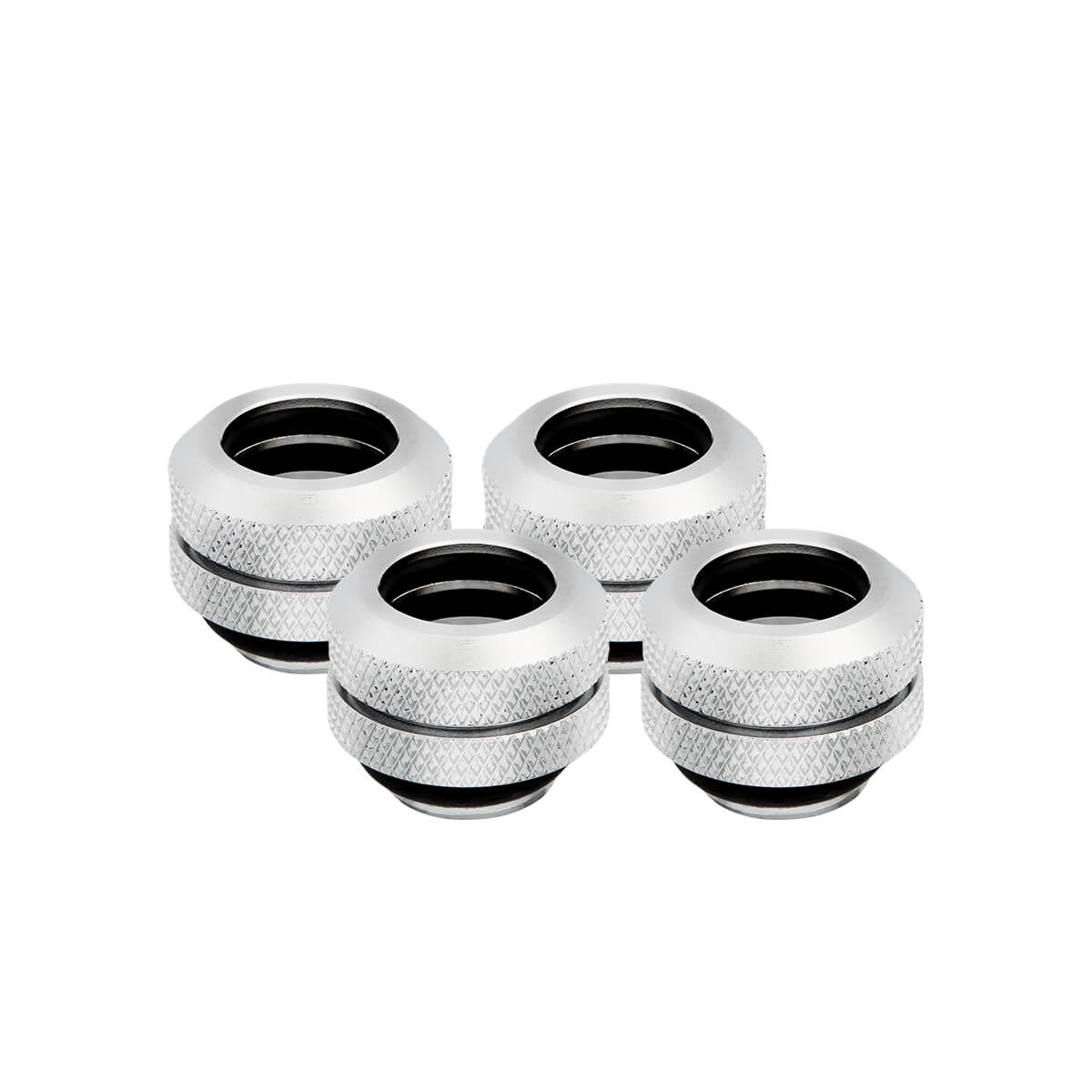 Corsair Hydro X Series XF Hardline 12mm Compression Fittings 4 Pack - Chrome