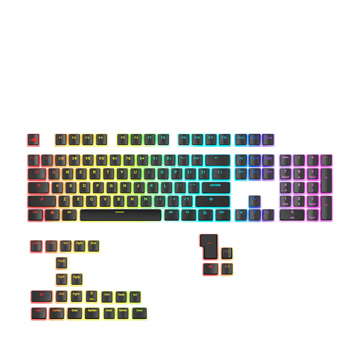 Glorious Aura V3 PBT Keycap Set - Black