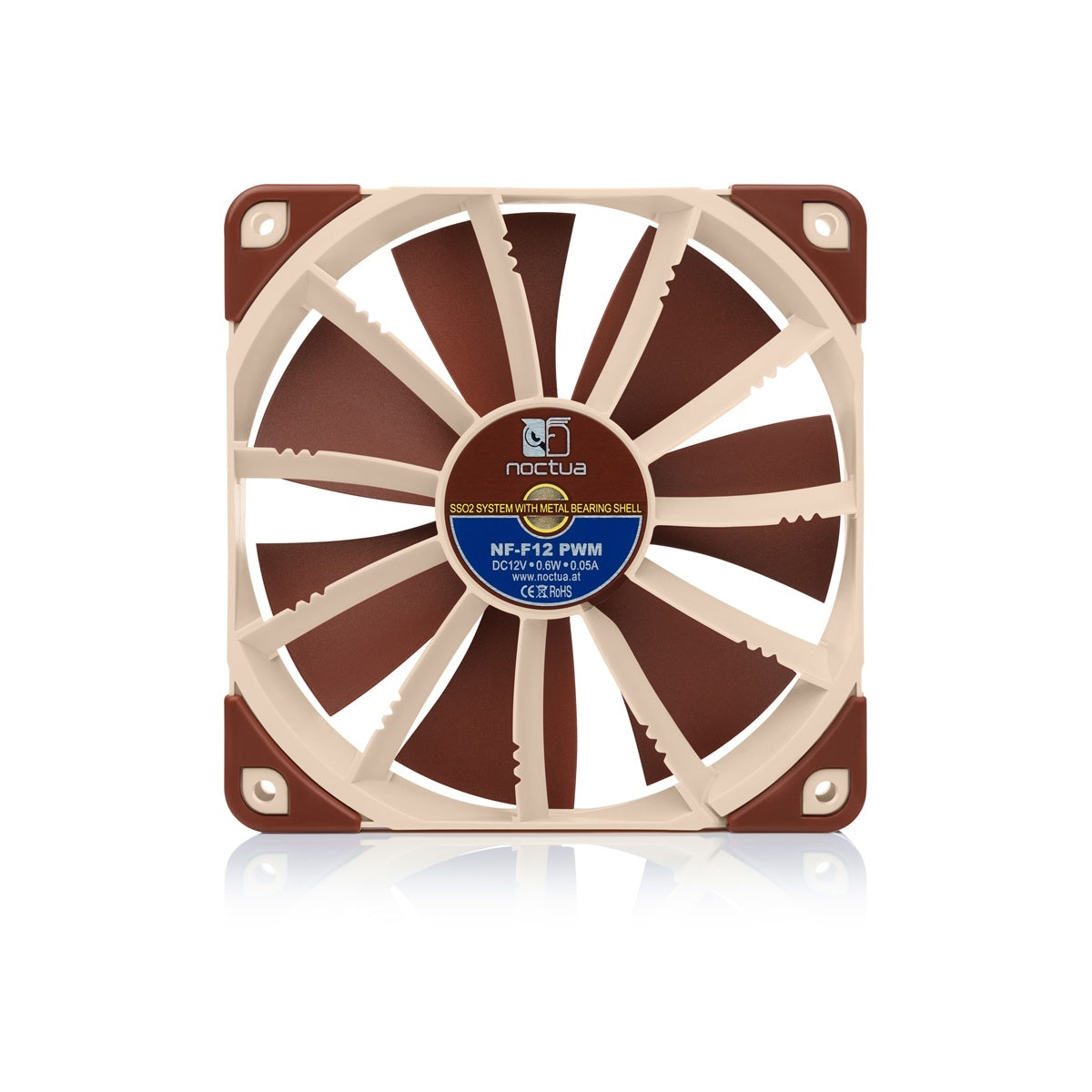 Noctua NF-F12 PWM 120x120x25mm  4-pin PWM  1500/300rpm  Focused Flow System