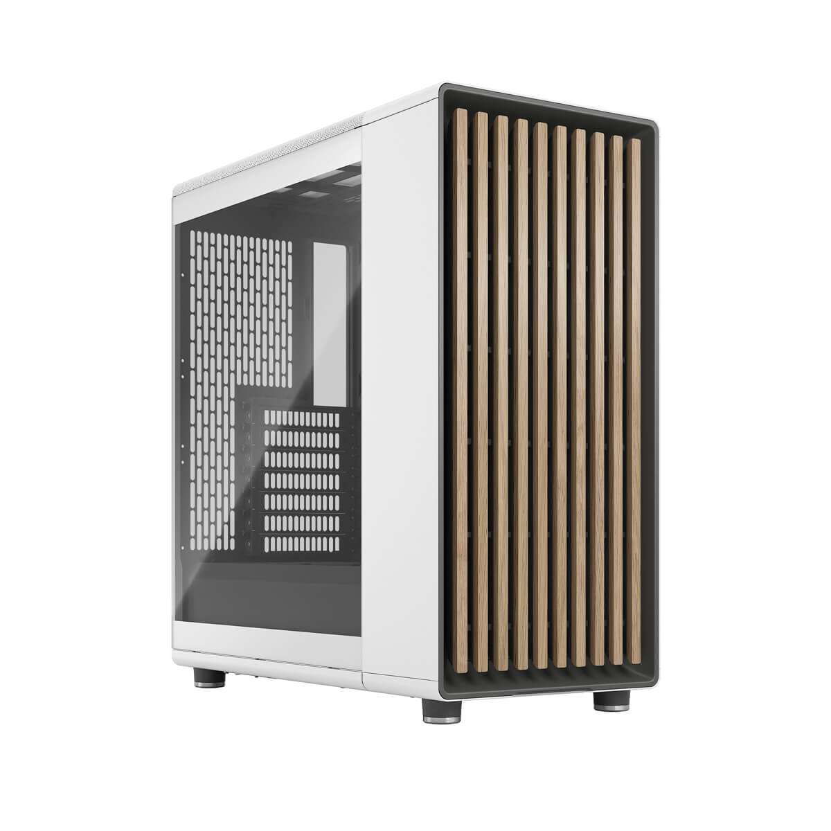 Fractal Design North Mid-Tower Case - Chalk White TG Clear