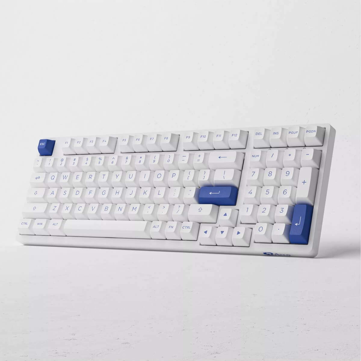 Akko 3098N Blue On White Wireless Keyboard RGB Backlighting Hot-Swappable keys TTC Brown Switch