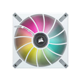 Corsair ML140 RGB ELITE WHITE 140mm Magnetic Levitation RGB Fan with AirGuide - Dual Pack with Lighting Node CORE