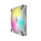 Corsair AF120 RGB SLIM WHITE 120mmx15mm Fluid Dynamic RGB Fan - Triple Pack with Lighting Node CORE