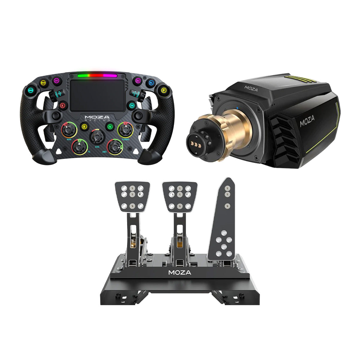 Moza R16 + CRP Pedals + FSR Wheel Bundle